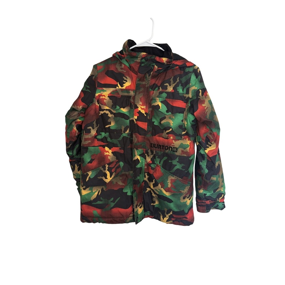 Burton DryRide Jacket Youth M 10/12 Camo Snowboard Ski Coat Hooded Winter